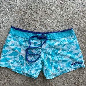 Sims Blue Patterned Swim Board Shorts